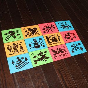 FREE*❤️rare vintage 1997 Binney & Smith Inc stencil art set Easton PA 18044-0431